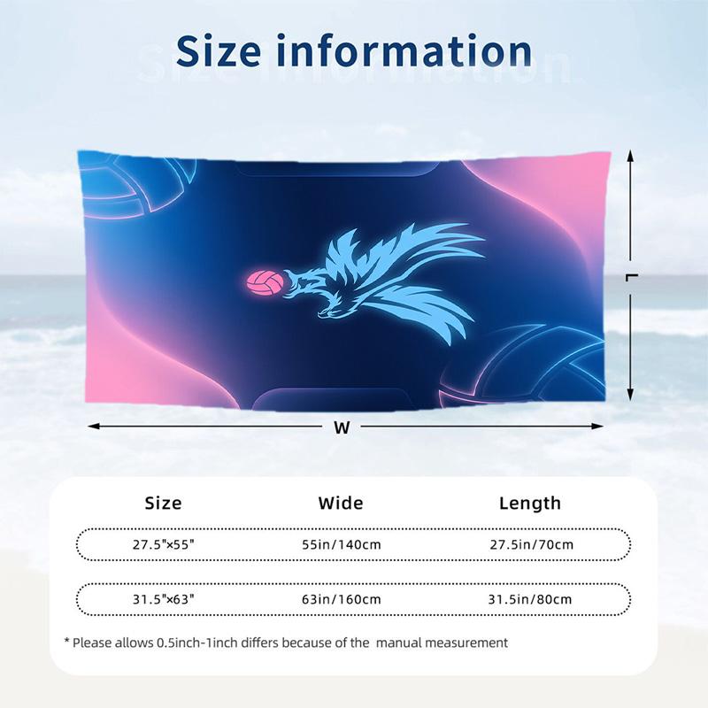 Crystal Palace Football Beach Towel Soft Microfiber Summer Towel Quick Dry Absorbent Towel for Beach Swimming Pool Travel