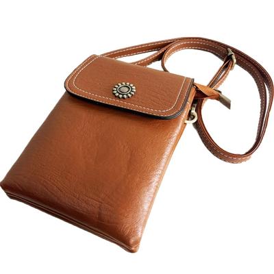 Sac à Bandoulière Mini Vintage pour Femme Arcade, Bandoulière, Design Rétro, Sac pour Smartphone, Marron