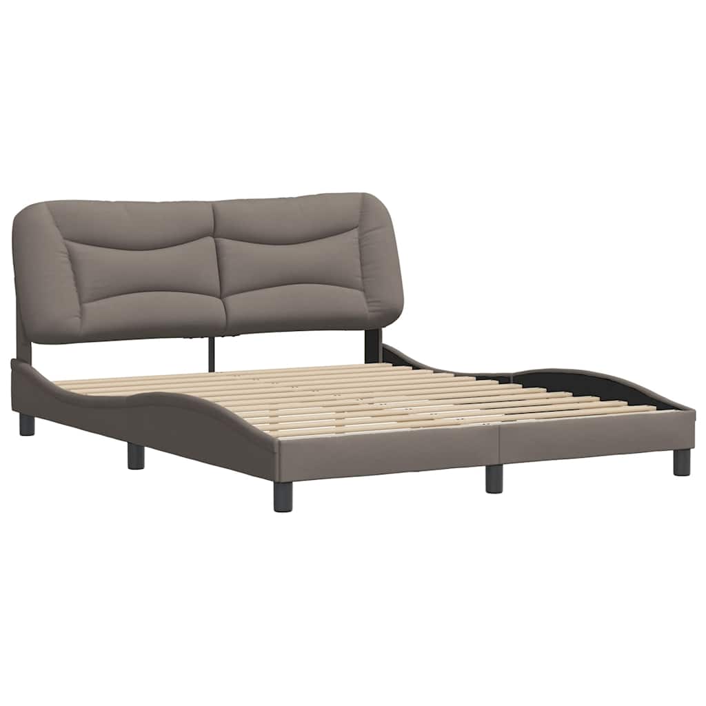 Vidaxl Rama Łóżka Bez Materaca, Taupe, 160X200 Cm, Obita Tkaniną