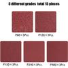 Bandes abrasives 100 x 610 mm - Lot de 15 (3x grains 80/120/150/240/400) anti-colmatage