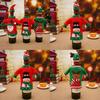 Christmas Sweater Wine Bottle Cover Featuring Festive Handmade Design In Red And Green Colors