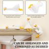 4 Pcs Resin Goose Figurine Computer Monitor Decor Cute Mini Goose Statue for Car Dashboard Funny Desk TV Photo Frame Decoration
