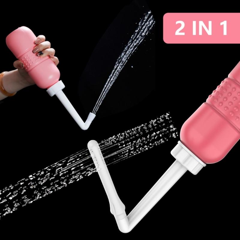 Travel Bidet Handheld Elbow Nozzle Bidet Sprayer Portable Butt Shower Private Parts Flushing Device Manual Press Flush