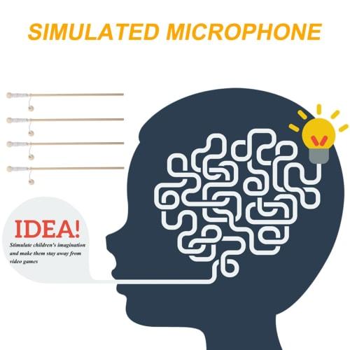 SUPVOX Modèle d'accessoire de microphone, Accessoire de fête blanc, Accessoire de karaoké, Simulation de modèle d'accessoire réaliste