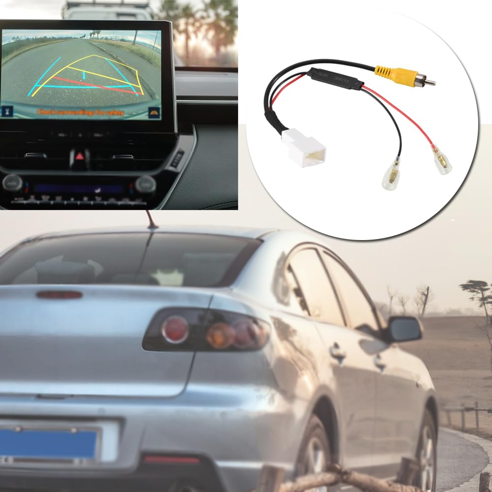 YANYULI RCA Back Camera Conversion Adapter 4-Pole Coupler Car Rear