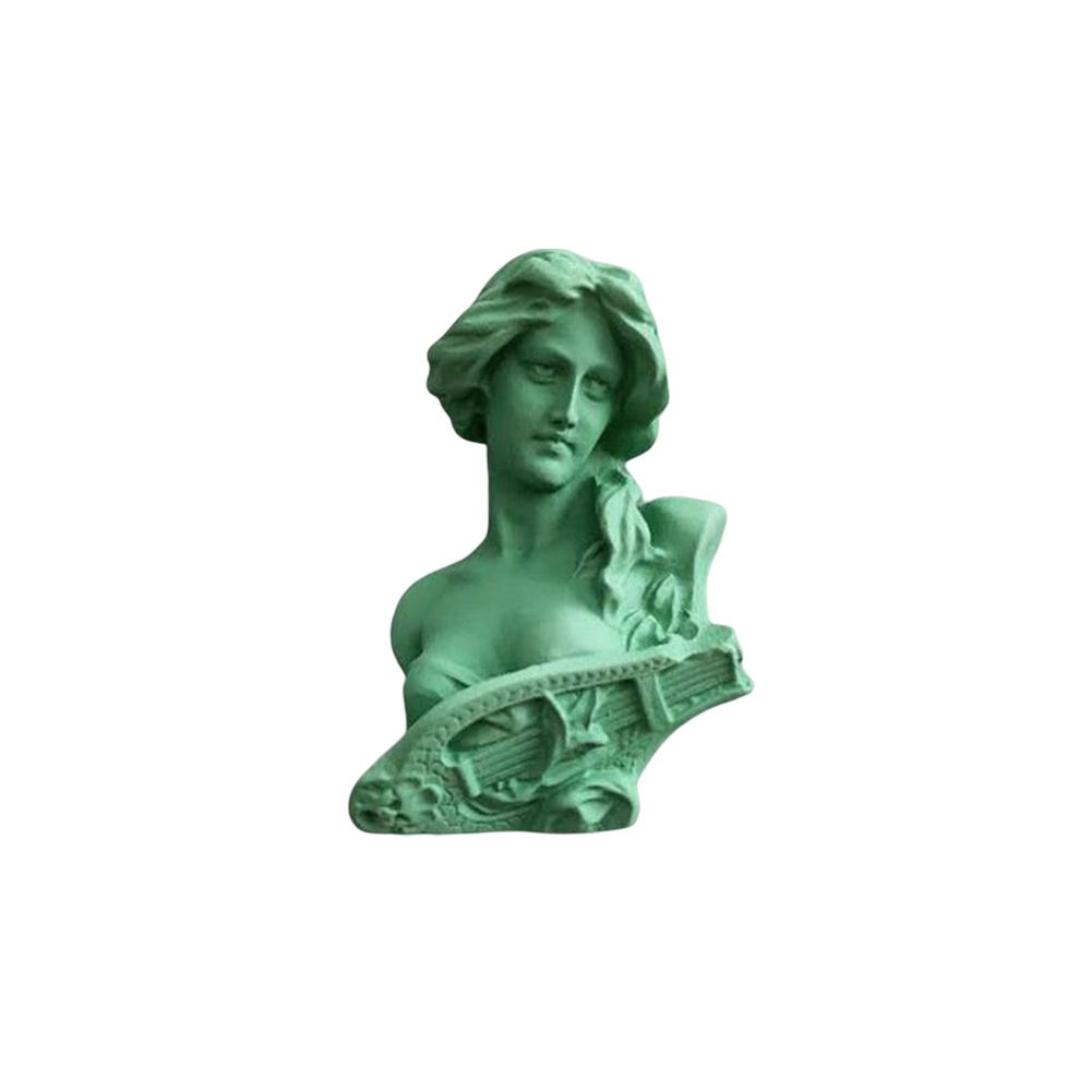 

Классическая пианино Женская многоцветная классическая скульптура в стиле 3D, индивидуальный дизайн из смолы, наклейки на холодильник, украшения для дома зелёный