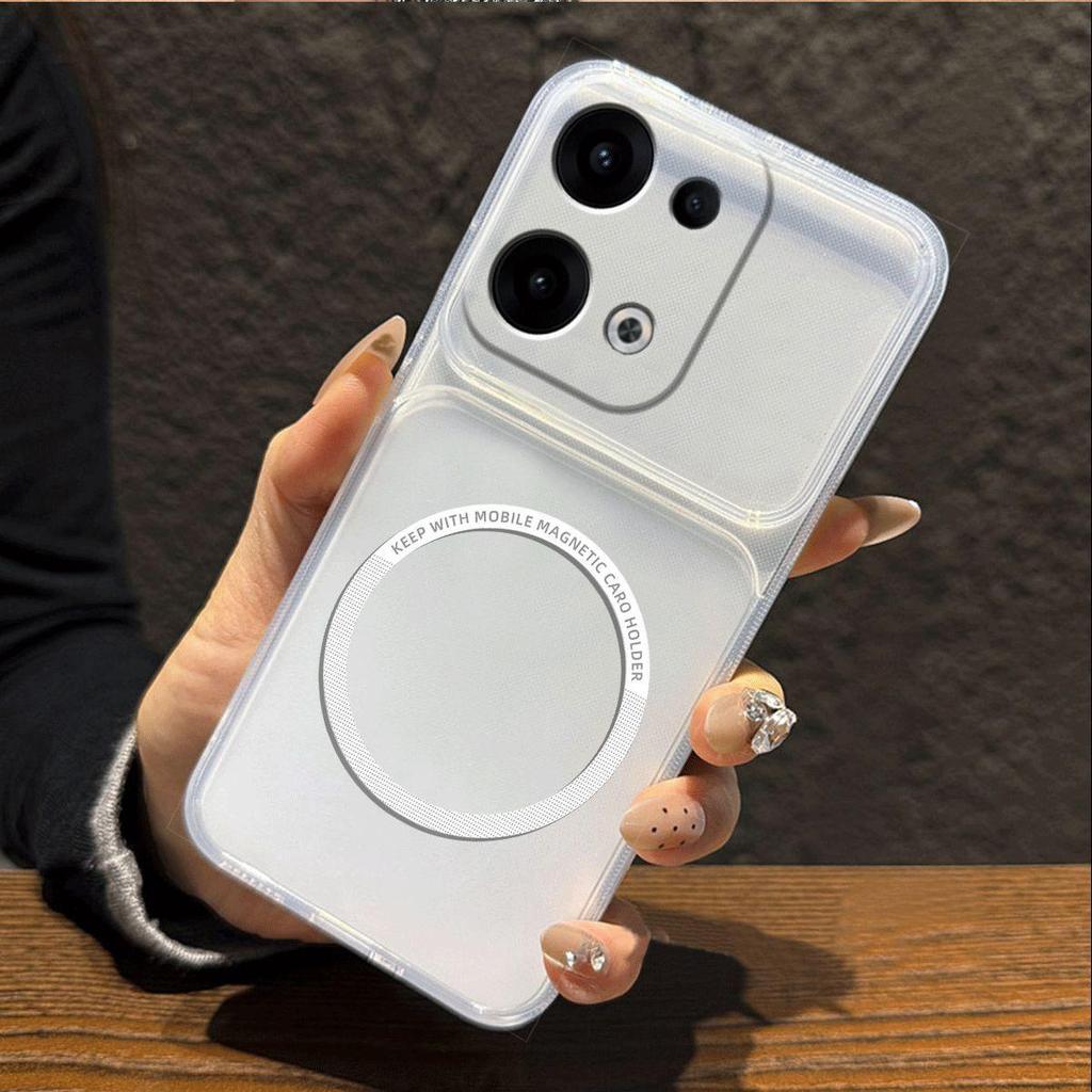 Metallic Finish Magnetic TPU Phone Case for OPPO Reno13 5G Shockproof Matte Soft Cover