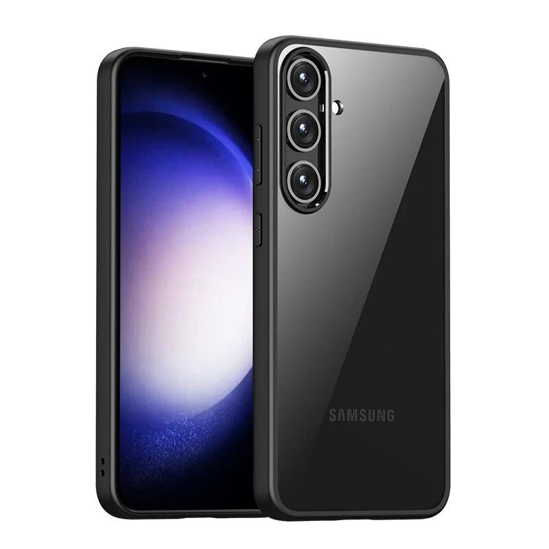 Armor Bumper Case for Samsung S24 Case S24 Plus Crystal Clear TPU PC Hybrid Shockproof Cover for Samsung Galaxy S4 Ultra Case