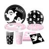 Dessert Table Paper Tableware Set with Plates Cups Napkins for Family Gathering Classroom Use and Meal Service