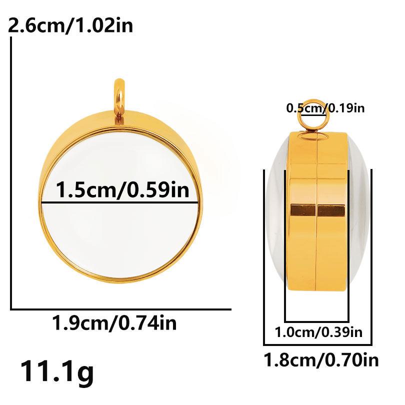 Silver/Gold Color Round Glass Living Memory Stainless Steel Locket Pendant Jewelry Making Supplies Twist Lockets Floating Charm