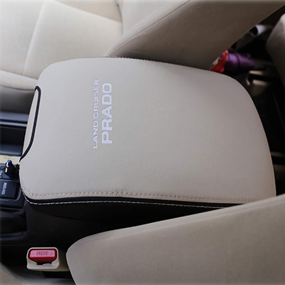 Baohatsu Toyota Kryt loketní opěrky Kůže Elastický popruh pro 2010-2018 Land Cruiser Prado 150 Béžová