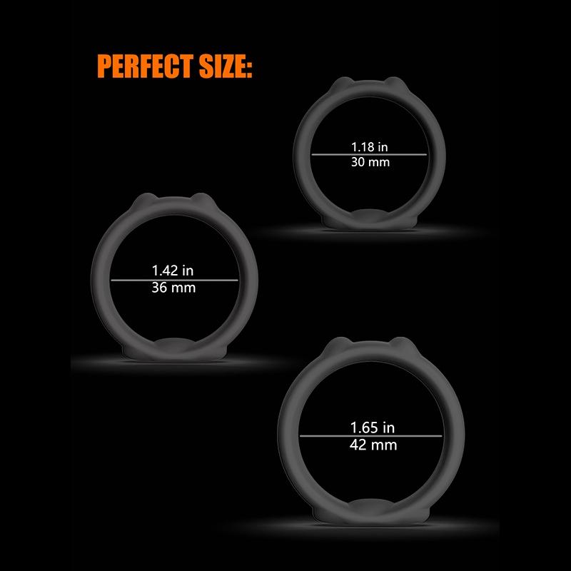 3 Pcs Silicone Penis Ring Ejaculation Delay Cock Rings Dick Erection Cockring Male Chastity Adult Sex Toys For Men Lock Sperm Trainer