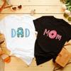 Mom Dad Donut TShirt Donut Family Tops Birthday Gift Funny Mom and Dad Sweatshirt Family Matching Short Sleeve T Shirt