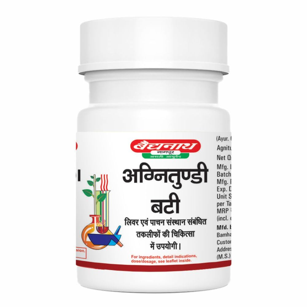 Baidyanath Asli Ayurved Agnitundi Bati 80 Tablets X Pack of 3 | Ayurvedic Digestive Support for Smooth Digestion