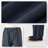 [AiAi] Samue (Work Clothes) Enshu Dyed Thick Fabric with Variegated Sashiko (LL, Navy)
