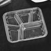 Eco-friendly Disposable 5-Compartment Meal Prep Containers