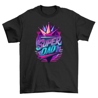 Super Cyberpunk Papa T-Shirt - Level-Up Papa-Modus! Futuristisches Design, Lustig Unisex