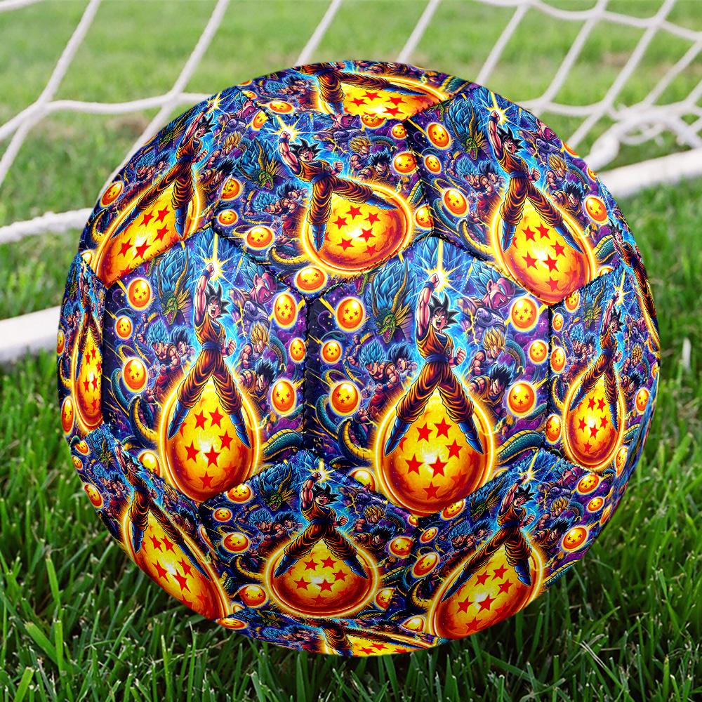 DRAGON BALL Print Size 5 Soccer Ball, Standard Match Football for Sports Game and Team Practice, Ideal Gift for Soccer Fans