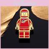 Adorable Creative Cartoon Astronaut Enamel Brooch Cute Red Badge For Clothing And Bags