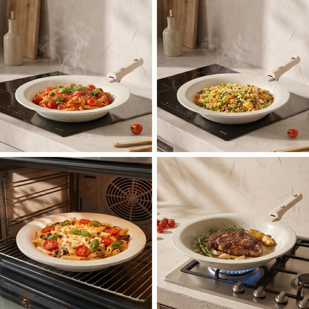 Ceramic Coating Nonstick Pan Aluminum Zinc Zinc Alloy Grill Pan Multi-functional Skillet Steak