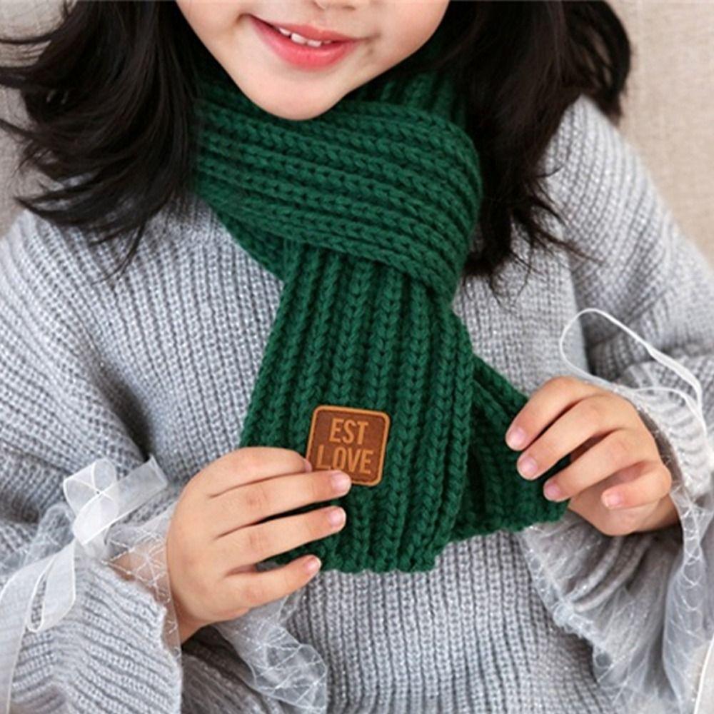Windproof Autumn Winter Knitting Thermal Scarf Outdoor Scarf Apparel Accessories Kids Scarf