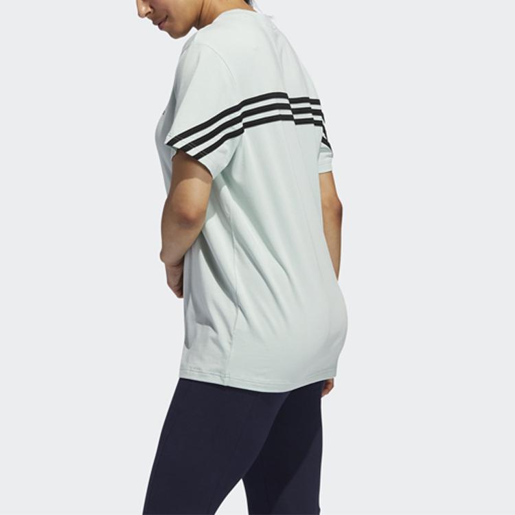 Adidas Training Sports Casual Breathable Short Sleeve T-Shirt Women Tops Light-Green GH3801