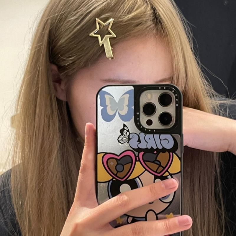 Stern Haarspange für Mädchen Rutschfester Stern Metall Haar Snap Clip Haarspange für Kind Teenager Frauen Y2K Stern Schnabelspange Schmuck