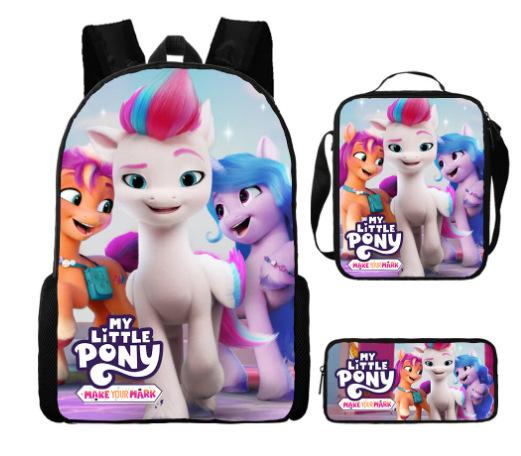 

Новая школьная сумка для девочки, начальная школа, мультяшный школьный рюкзак, ранец, сумка с единорогом 17 дюймов pencil case