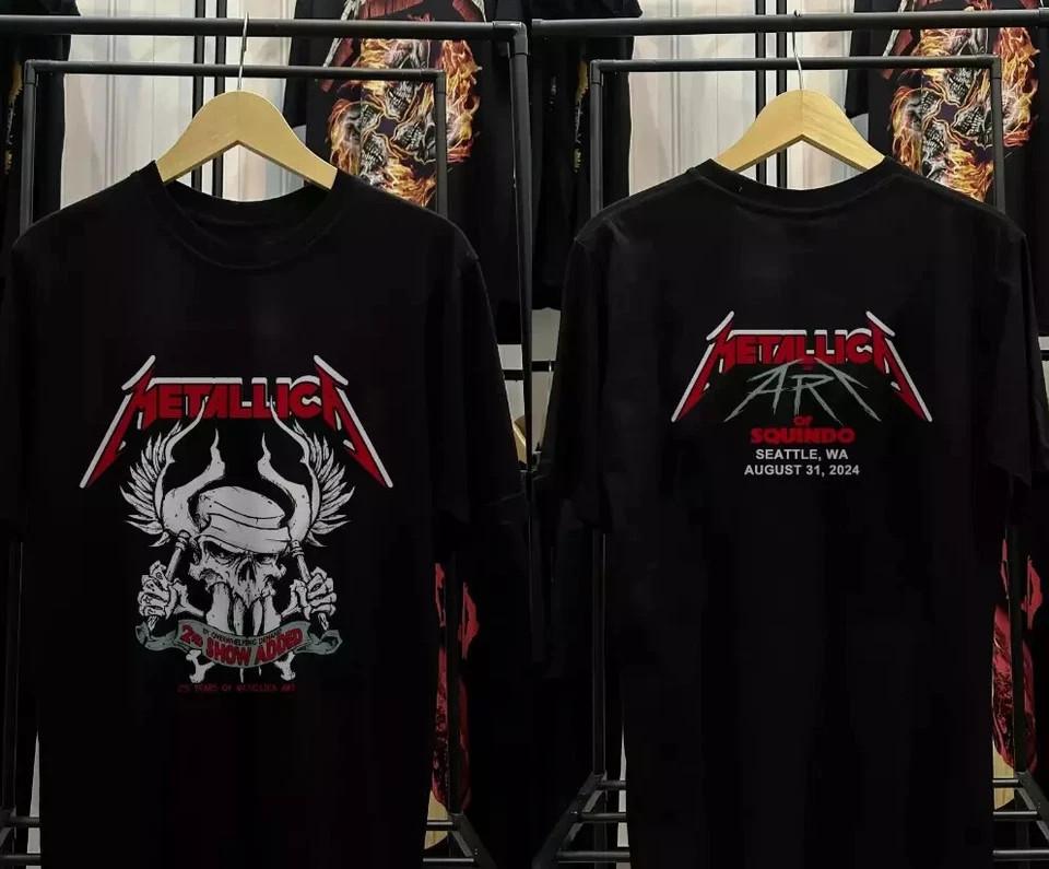 

METALLICA 25 Years of Metallica Art Seattle, WA August 31, 2024 Unisex T-Shirt XXXXL