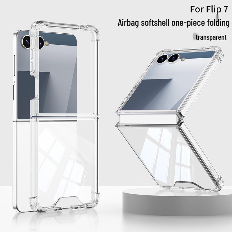 Samsung Z Flip7 Foldable Phone Case: Airbag Large Window, Creative Design, Cross-Border Compatibility