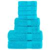 8 piece Premium Towel Set SOLUND Turquoise 600 g m²