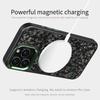 For iPhone 16 Pro Magnetic Case Forged Texture Aramid Fiber+TPU Phone Cover with Metal Lens Frame