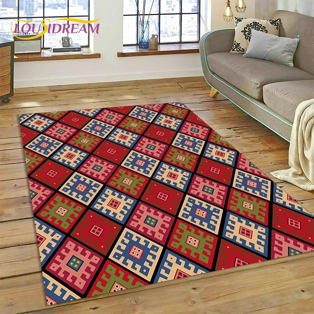 Lastest Nordic Turkish Bohemia Celt Rug Carpet for Living Room Bedroom Home Decor,Floor Mat Non-slip Decoration for Sofa Doormat