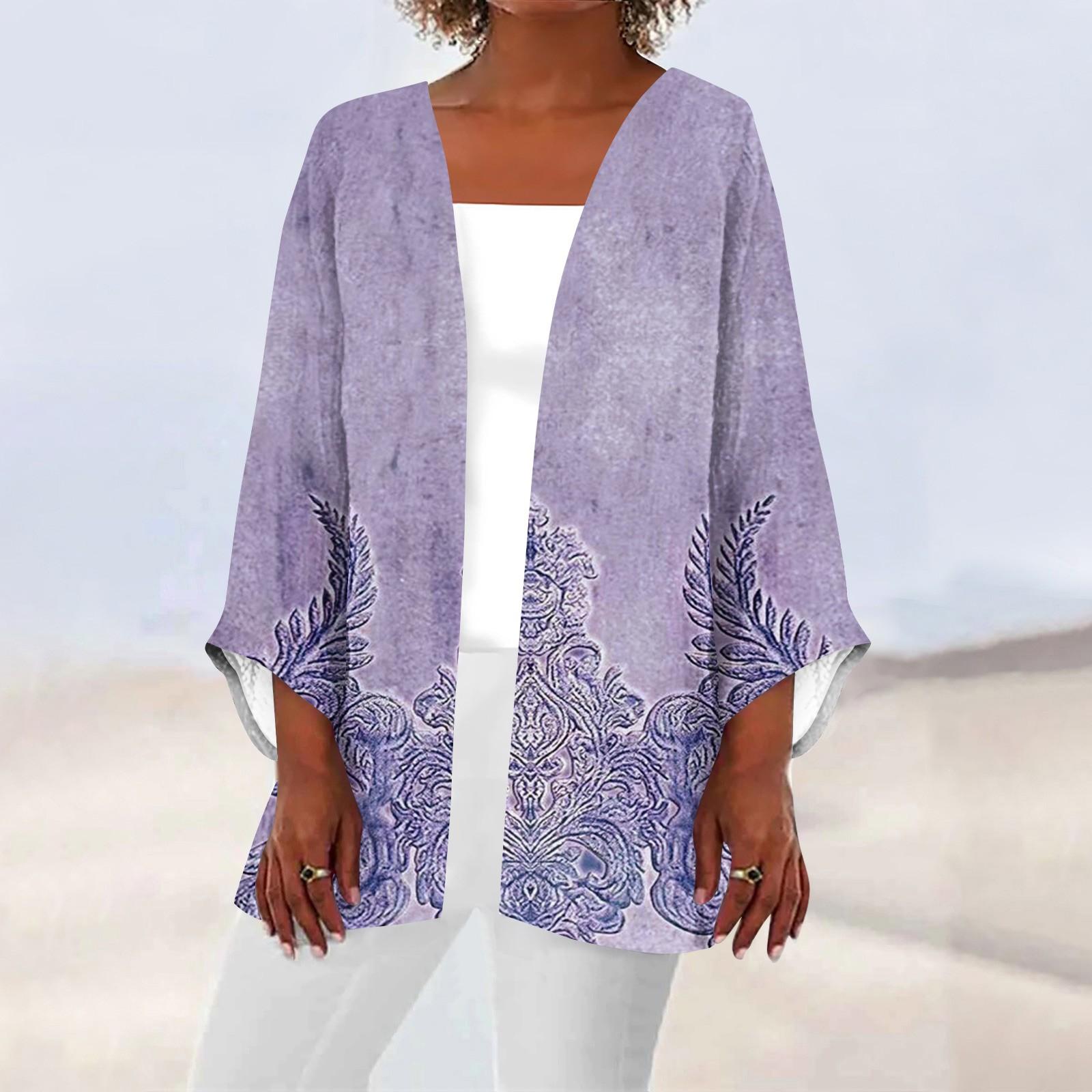 Женская повседневная модная легкая куртка средней длины с принтом в стиле ретро — фото 7