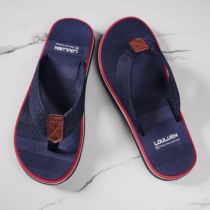 

MAEDEF Men s Flip Flops Men Slippers Summer Beach Sandals Mens Lightweight Beach Slippers Anti Slip Soft Sole Casual Men Shoes 39