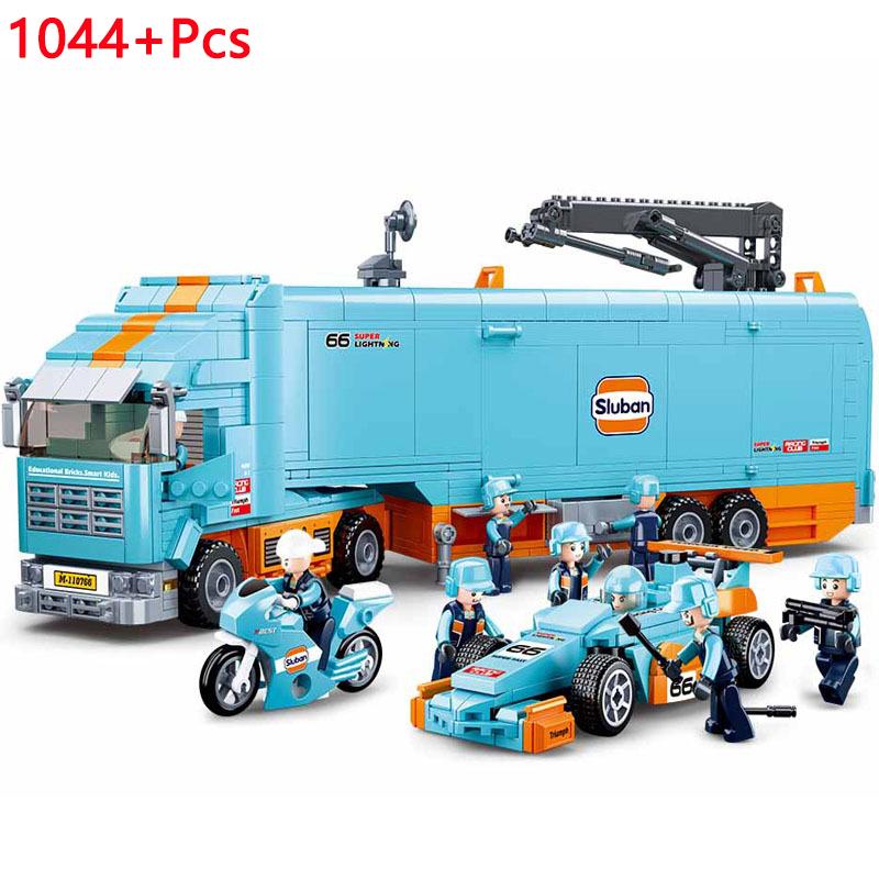 2022 City Speed Formula Transporter Bricks Big Cargo Truck Blocks Building Car Figures Set Vehicle Model Childrens Toys