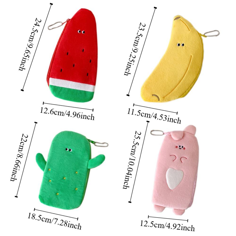 Watermelon Banana Cartoon Storage Bag Plush Korean Style Pencil Case  Children