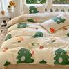 Kawaii Bear Bed Set Floral Duvet Cover Bed Linen Sheet Pillowcase Bedding Cute Dog Quilt Cover Full Queen King Size for Children