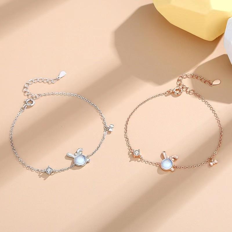 2023 Year of the Rabbit Moonstone Bracelet & Necklace Set - Cute Exquisite Women's Gift