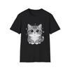 Cute Cat Kawaii Japanese Hand-Drawn Black Tee Aesthetic Graphic T-Shirt