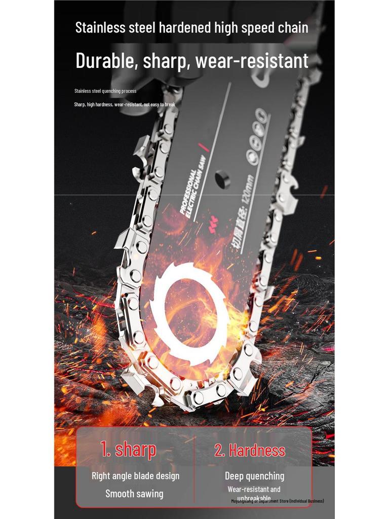 Delixi Rechargeable Brushless Electric Chainsaw with Lithium Battery - Handheld Garden Pruning and Felling Tool for Fruit Trees.