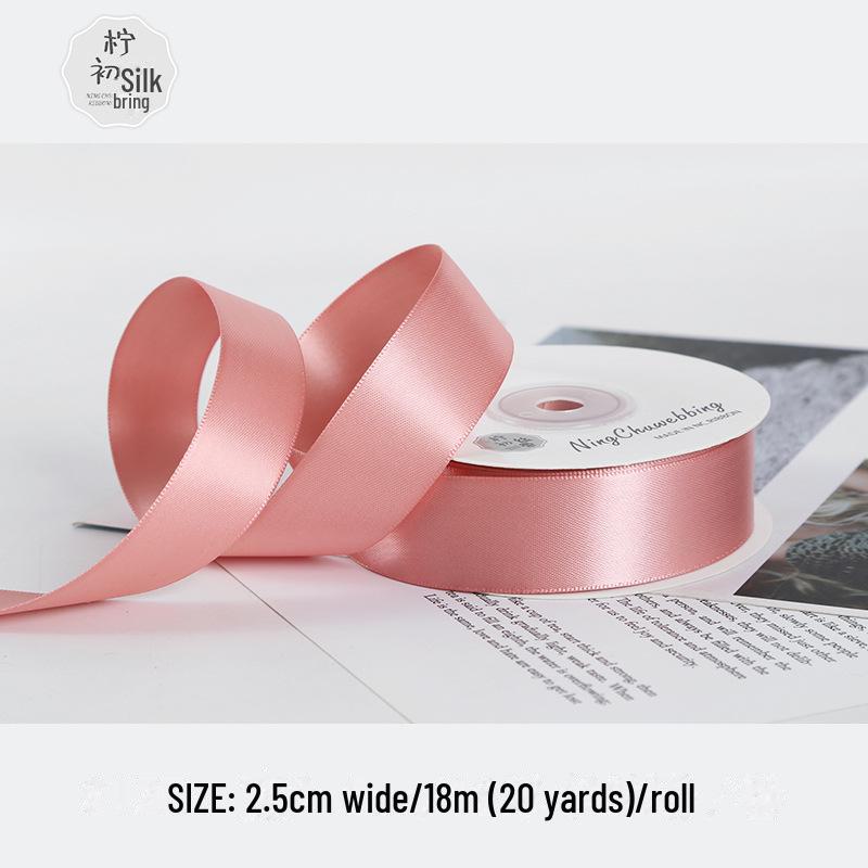 

Двостороння поліестерова стрічка з шифруванням 2,5 см для весільних бантів та упаковки подарунків високого класу