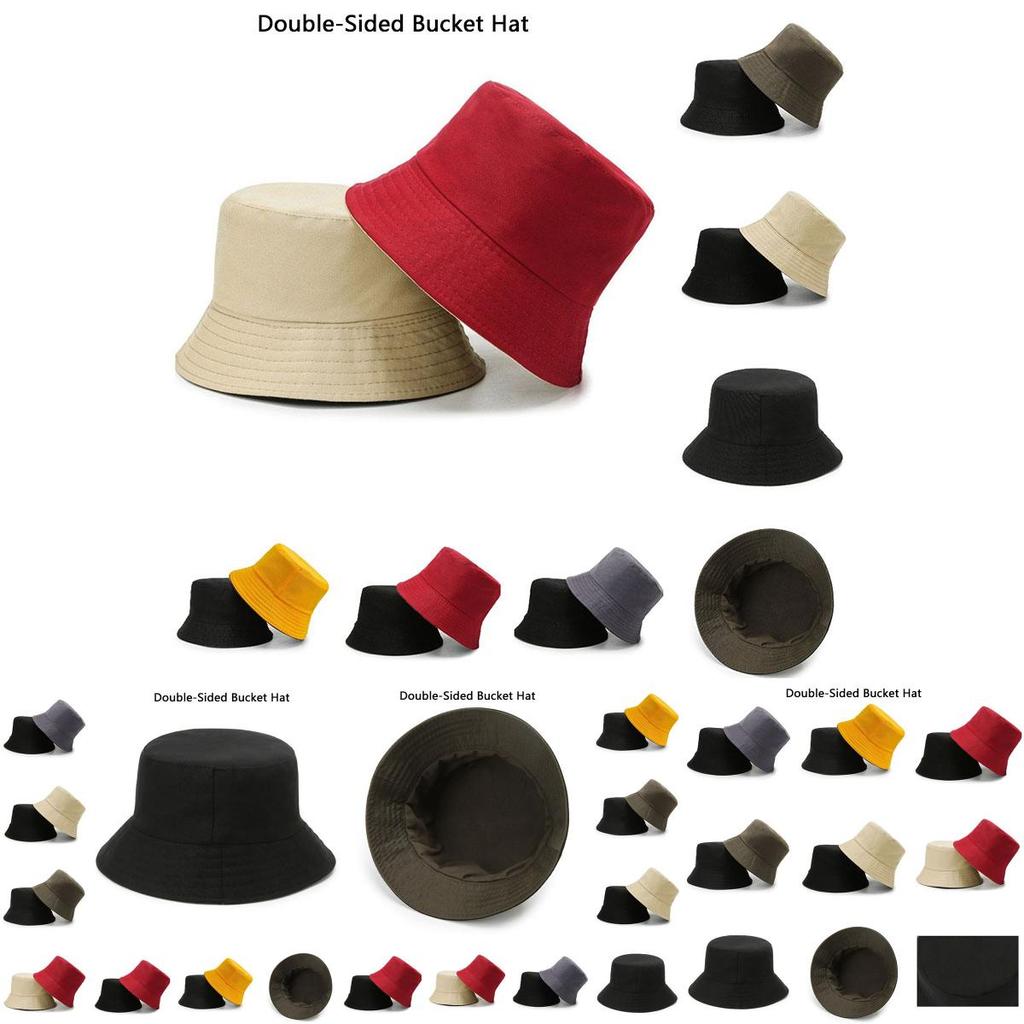 Unisex Oversize Cotton Bucket Hat For Big Head, Double Sided Design For Sun Protection And Breathability, Available In Multiple Colors