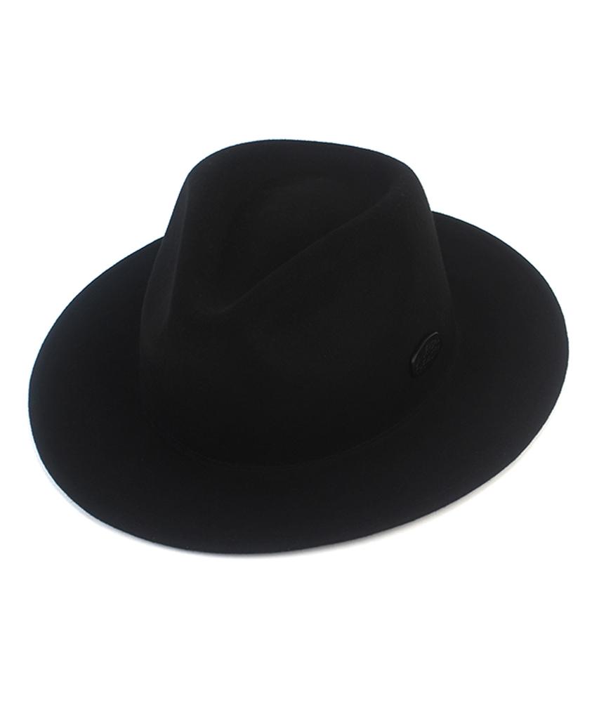 Big Size Black Wool Fedora