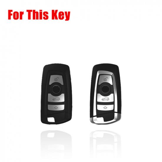 Zinc Alloy Leather Car Key Fob Case Cover For BMW 3 4 5 7 F20 F21 F30 F31 F25