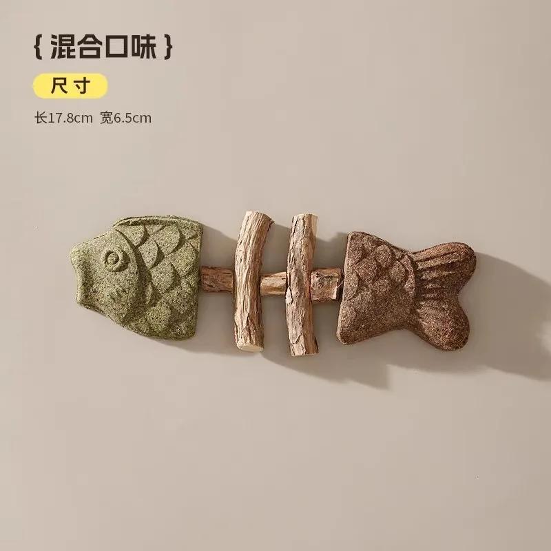 Wooden Teeth Grinding Stick For Cat Fish Bone Wood Pet Cats Like Smells Tianliao Teething Stick Have Fun Playing