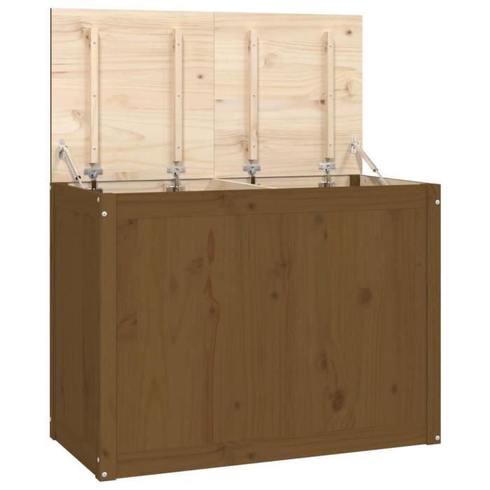 VidaXL Boîte à linge Marron miel 88,5x44x66 cm Bois massif de pin 823572