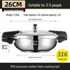 Jingzhifeng 316 Stainless Steel Pressure Cooker