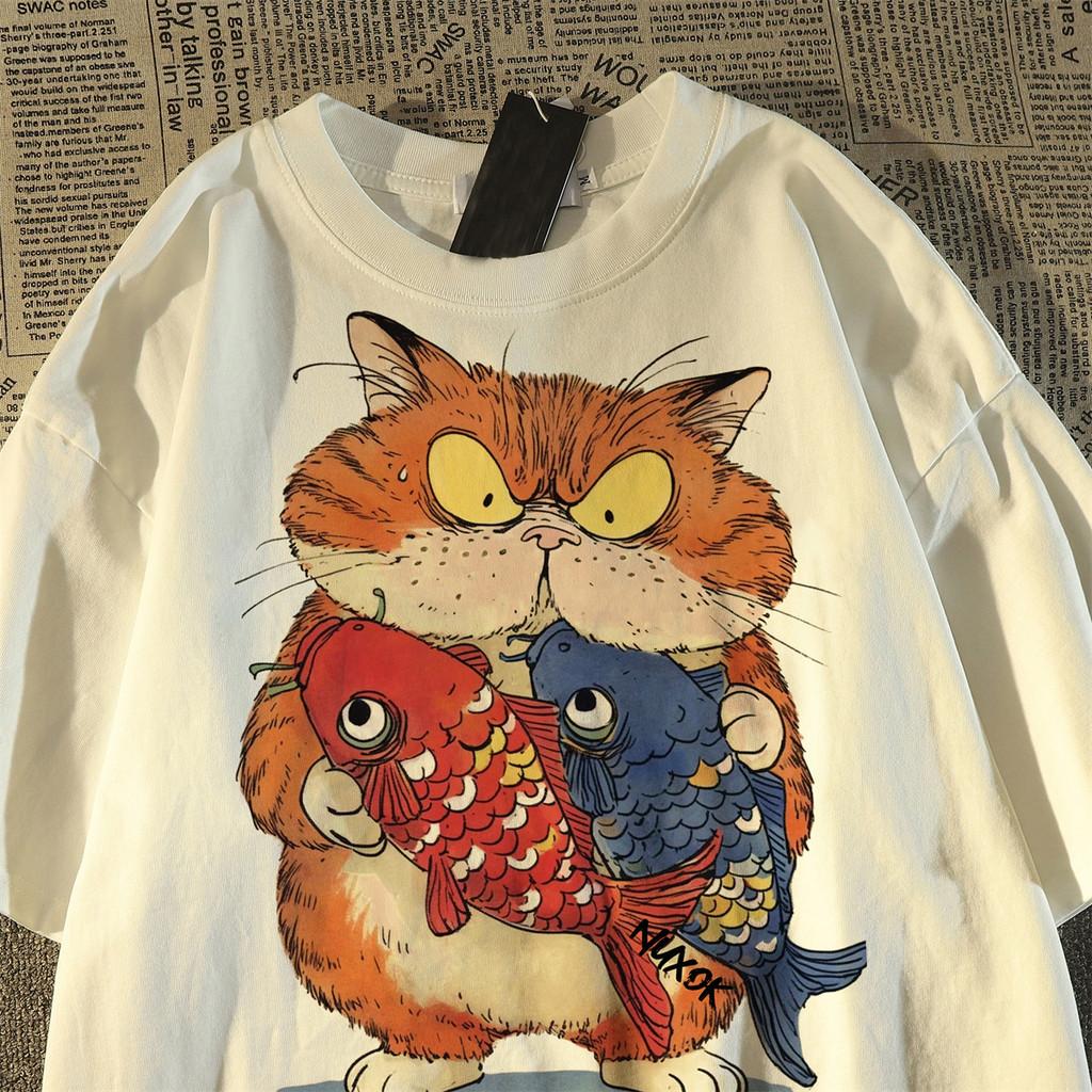 

Summer Design Sense Cartoon Owl Printed Round Neck Short Sleeve Unisexs and Womens Loose Short Sleeve Tshirt Top S
