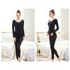 2Pcs Long Sleeve Intimate Pajamas Ultra-Thin Women Base Layer Warm Top & Bottom Set  Winter